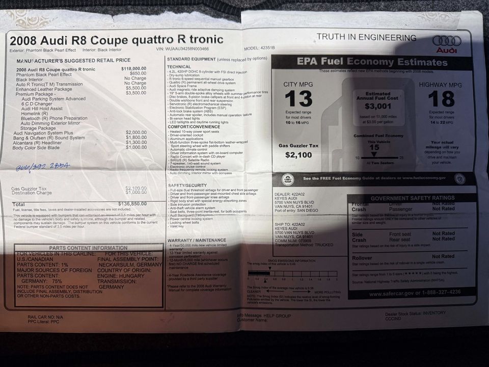 2008 Audi R8