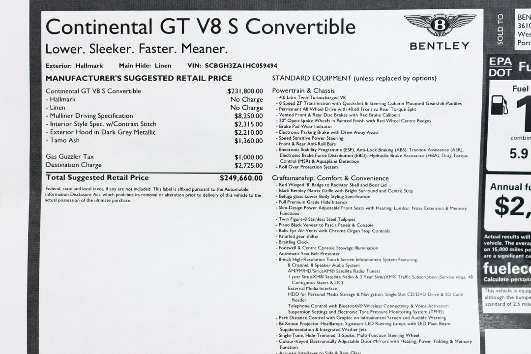 2017 Bentley Continental