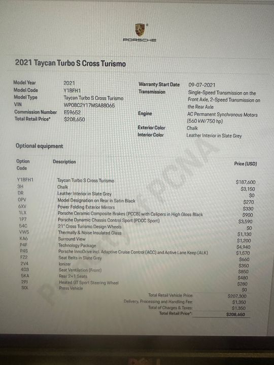 2021 Porsche Taycan