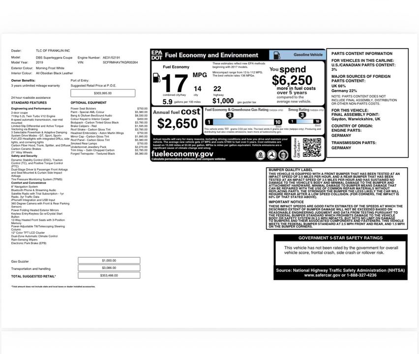 2019 Aston Martin DBS