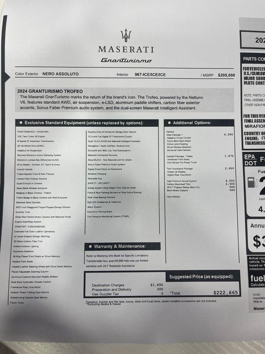2024 Maserati GranTurismo