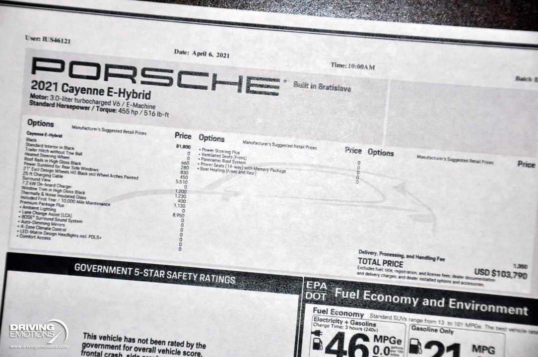 2021 Porsche Cayenne E-Hybrid