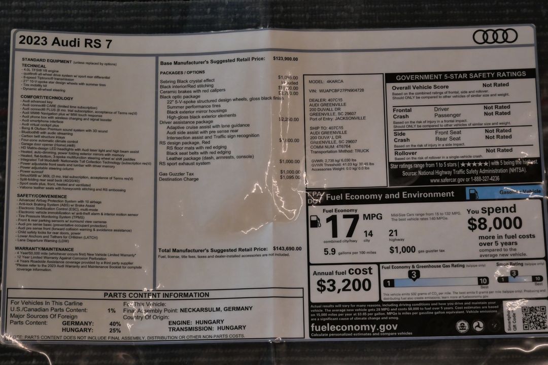 2023 Audi RS7