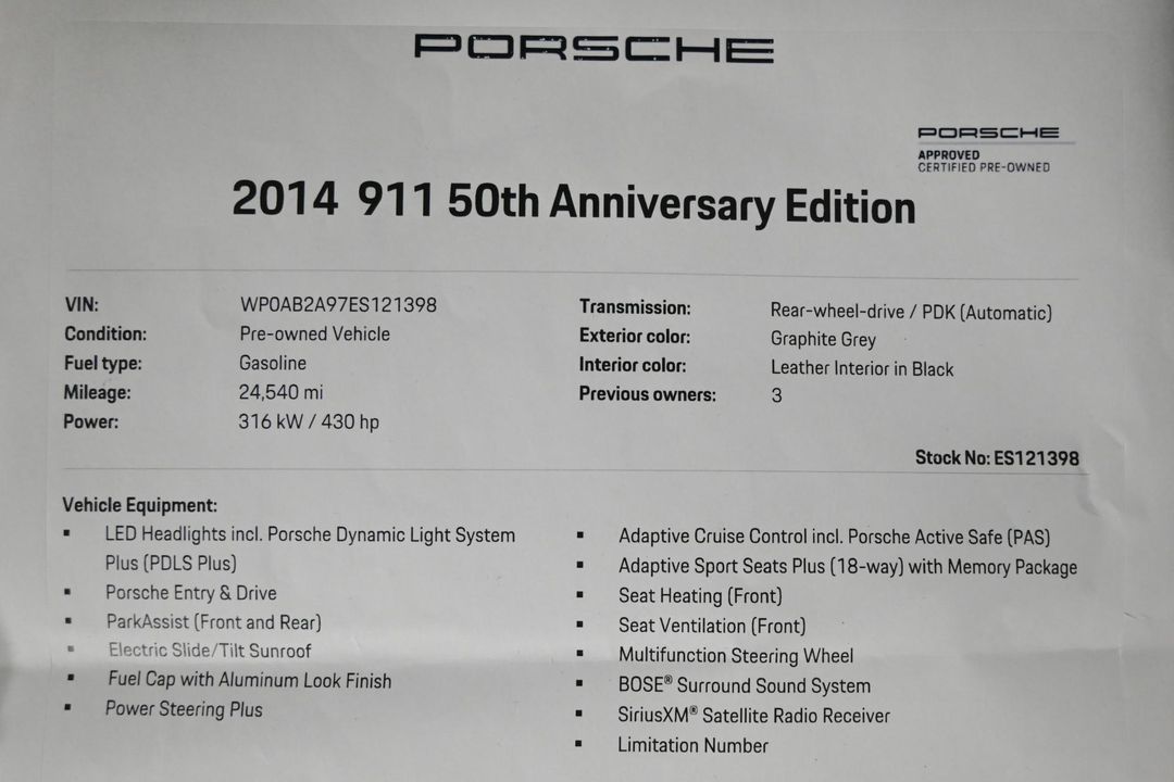 2014 Porsche 911
