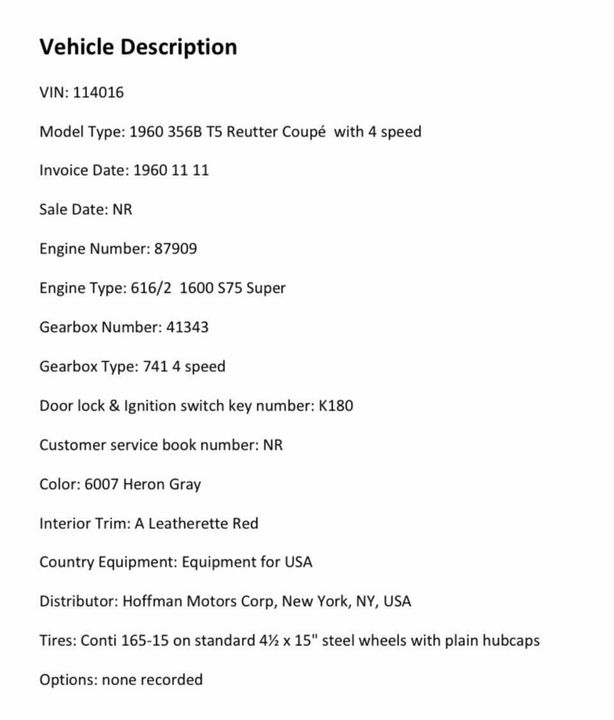 1961 Porsche 356