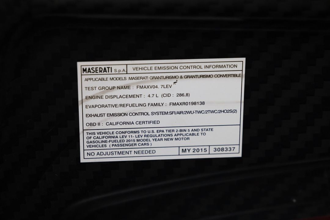 2015 Maserati GranTurismo Sport