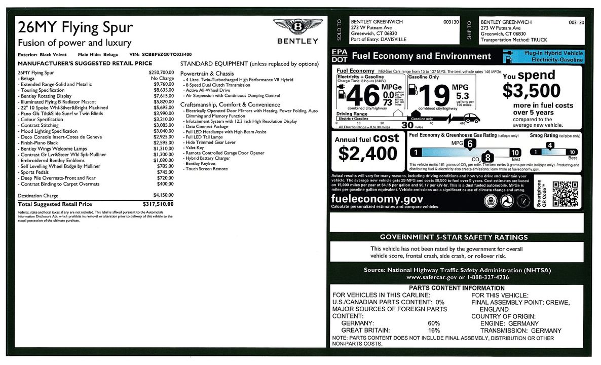 2026 Bentley Flying Spur