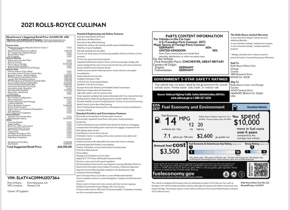 2021 Rolls-Royce Cullinan