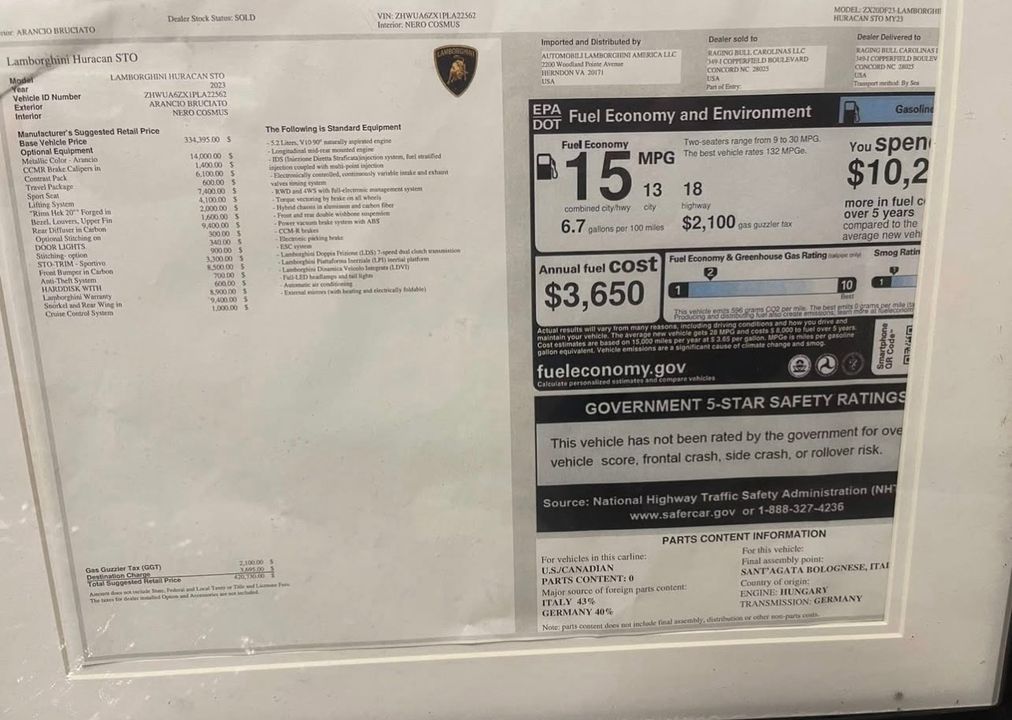 2023 Lamborghini Huracan