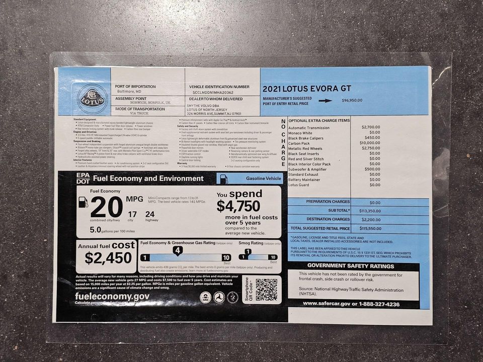 2021 Lotus Evora GT