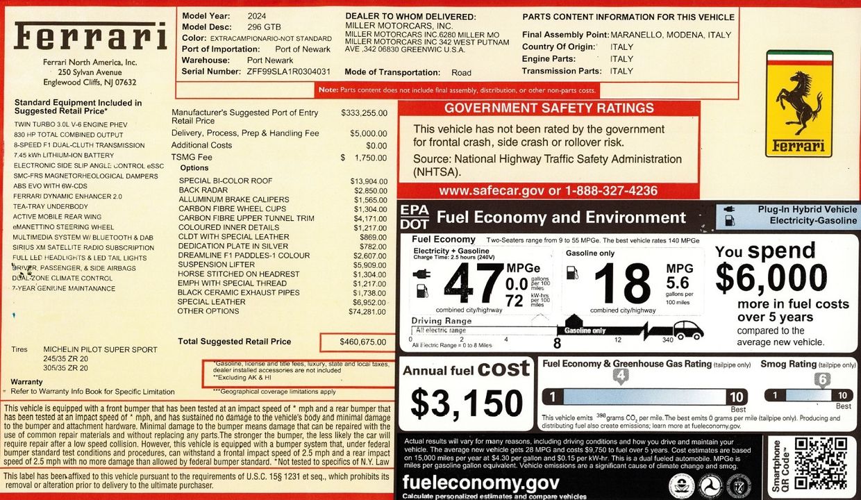 2024 Ferrari 296 GTB