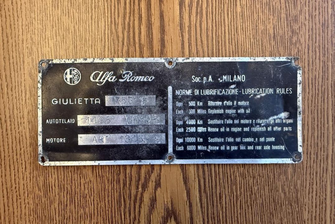 1960 Alfa Romeo Giuletta Spider Veloce