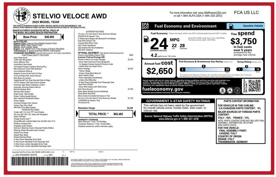 2025 Alfa Romeo Stelvio