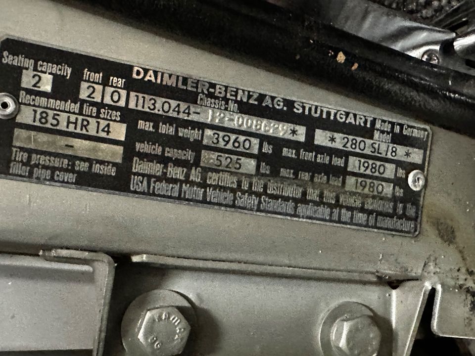 1969 Mercedes Benz 280SL