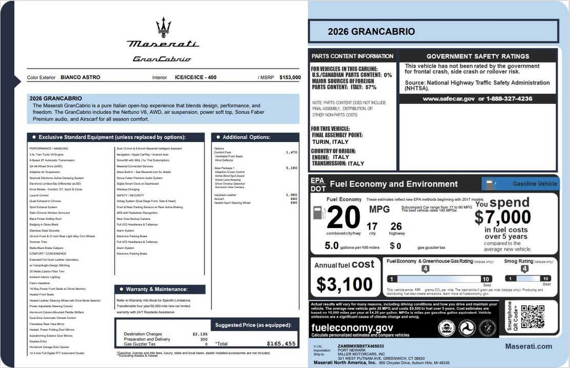 2026 Maserati GranCabrio