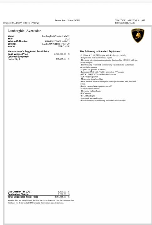 2022 Lamborghini Countach