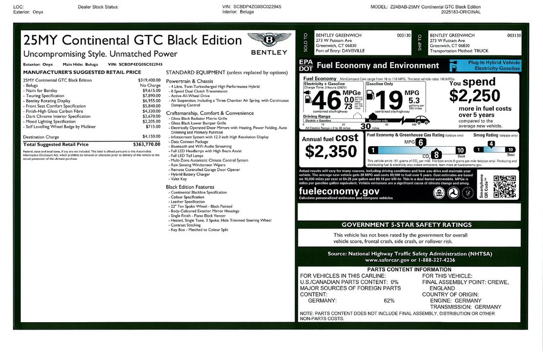 2025 Bentley Continental GTC