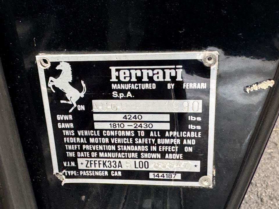 1990 Ferrari Mondial T