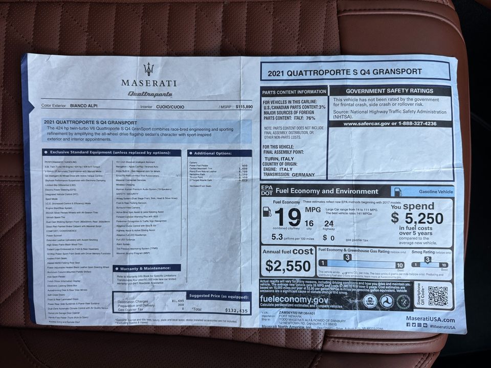 2021 Maserati Quattroporte S Q4 GranSport