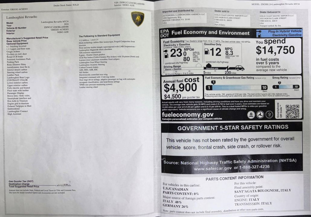2024 Lamborghini Revuelto