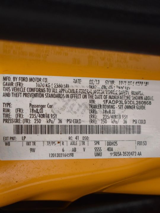 2013 Ford FOCUS ST TURBO TANGERINE SCREAM