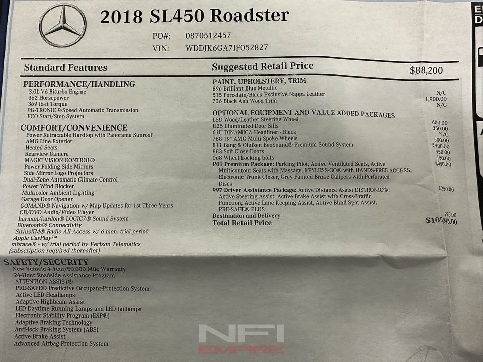 2018 Mercedes-Benz SL