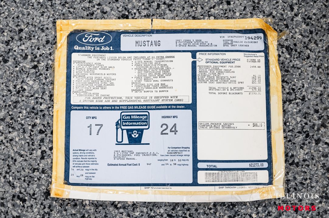 1993 Ford Mustang SVT Cobra