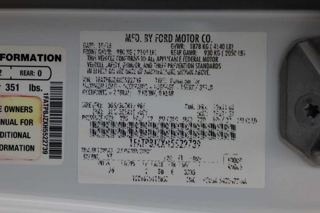 2017 Ford Mustang Shelby GT350R