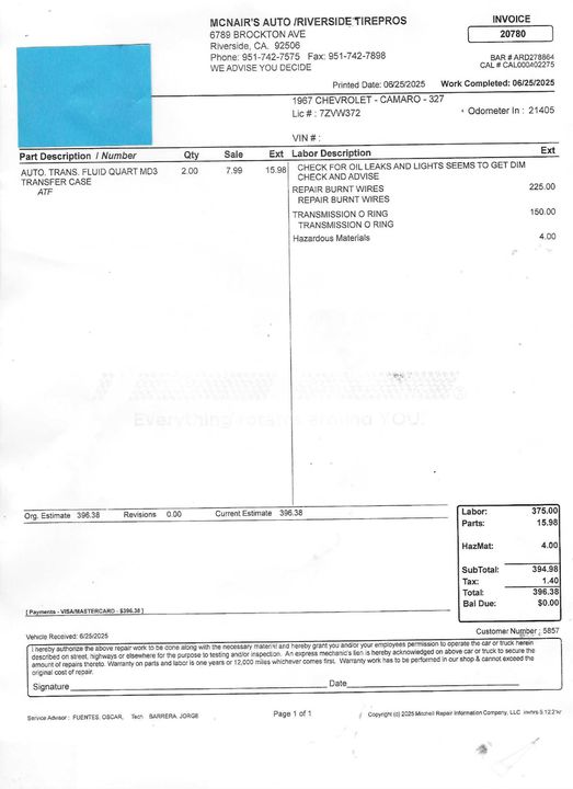 1967 Chevrolet Camaro