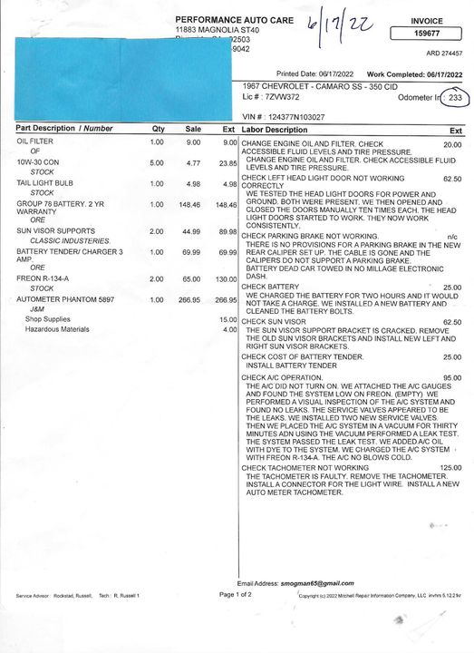 1967 Chevrolet Camaro