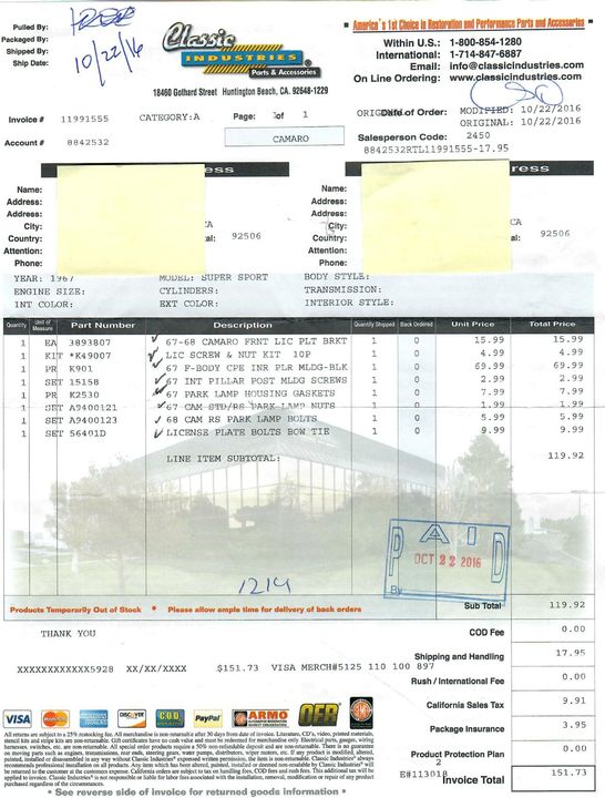 1967 Chevrolet Camaro