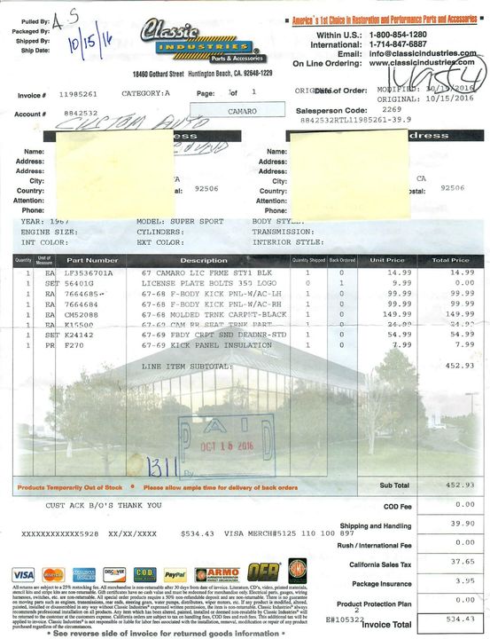 1967 Chevrolet Camaro