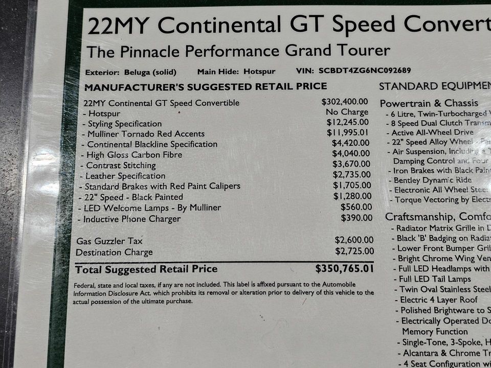 2022 Bentley Continental GT