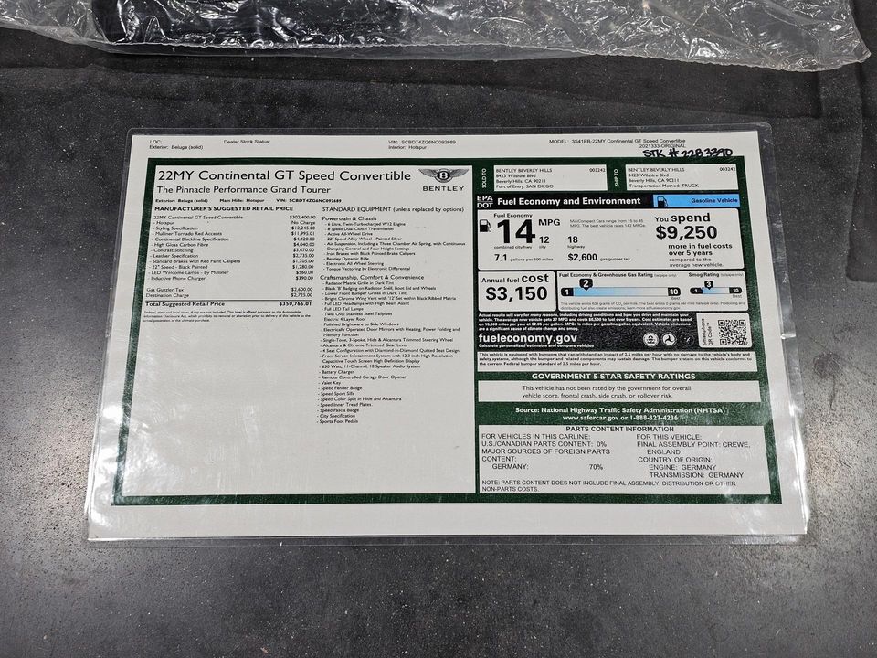 2022 Bentley Continental GT
