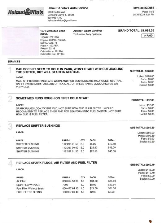1971 Mercedes-Benz 280SL