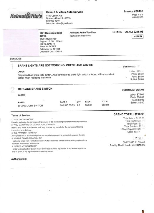 1971 Mercedes-Benz 280SL