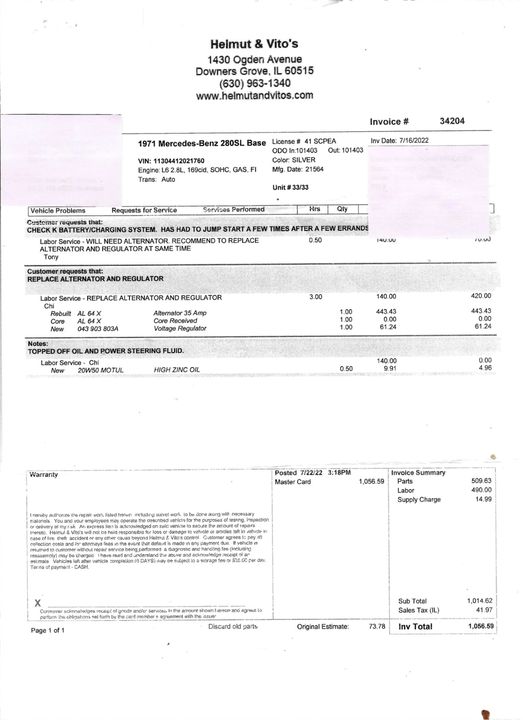 1971 Mercedes-Benz 280SL