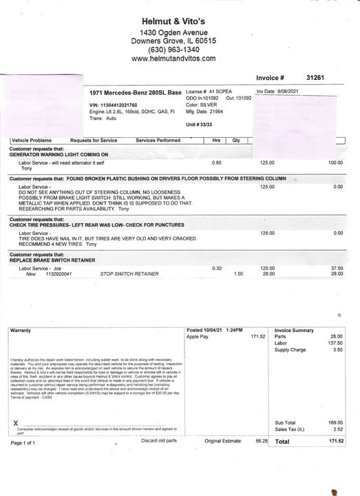 1971 Mercedes-Benz 280SL