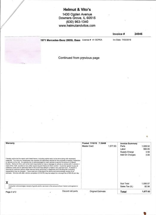 1971 Mercedes-Benz 280SL