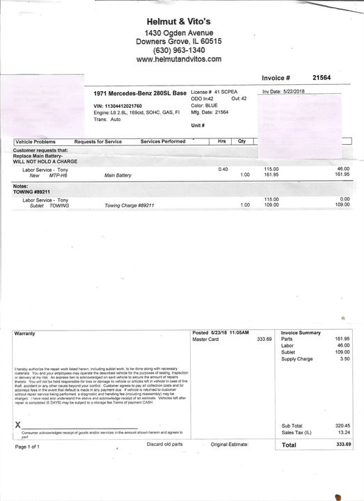 1971 Mercedes-Benz 280SL