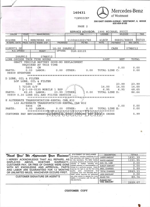 1971 Mercedes-Benz 280SL