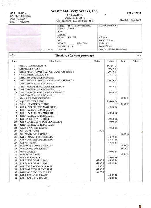 1971 Mercedes-Benz 280SL