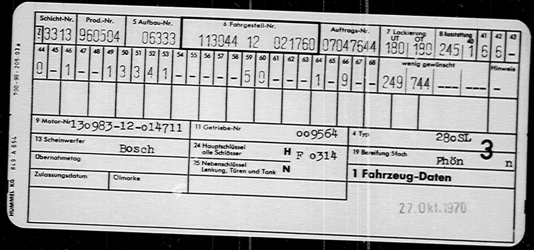 1971 Mercedes-Benz 280SL