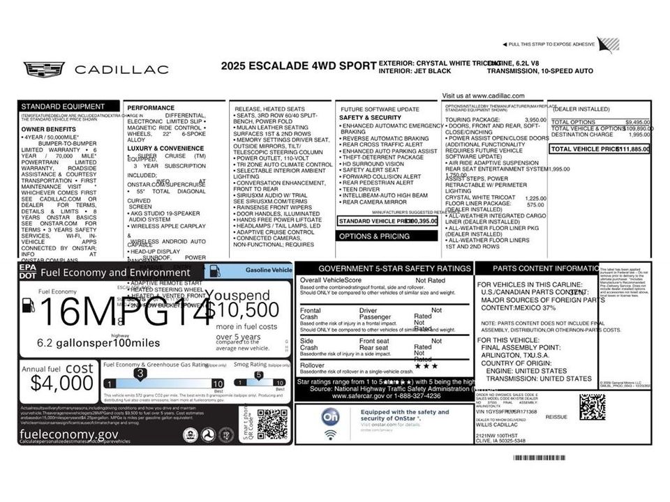 2025 Cadillac Escalade