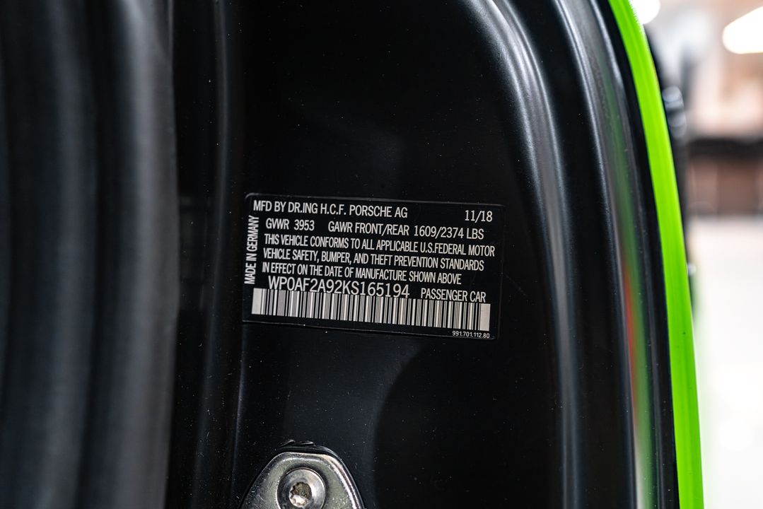 2019 Porsche 911 GT3 RS