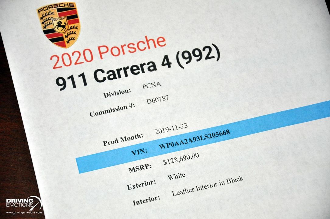 2020 Porsche 911 Carrera 4