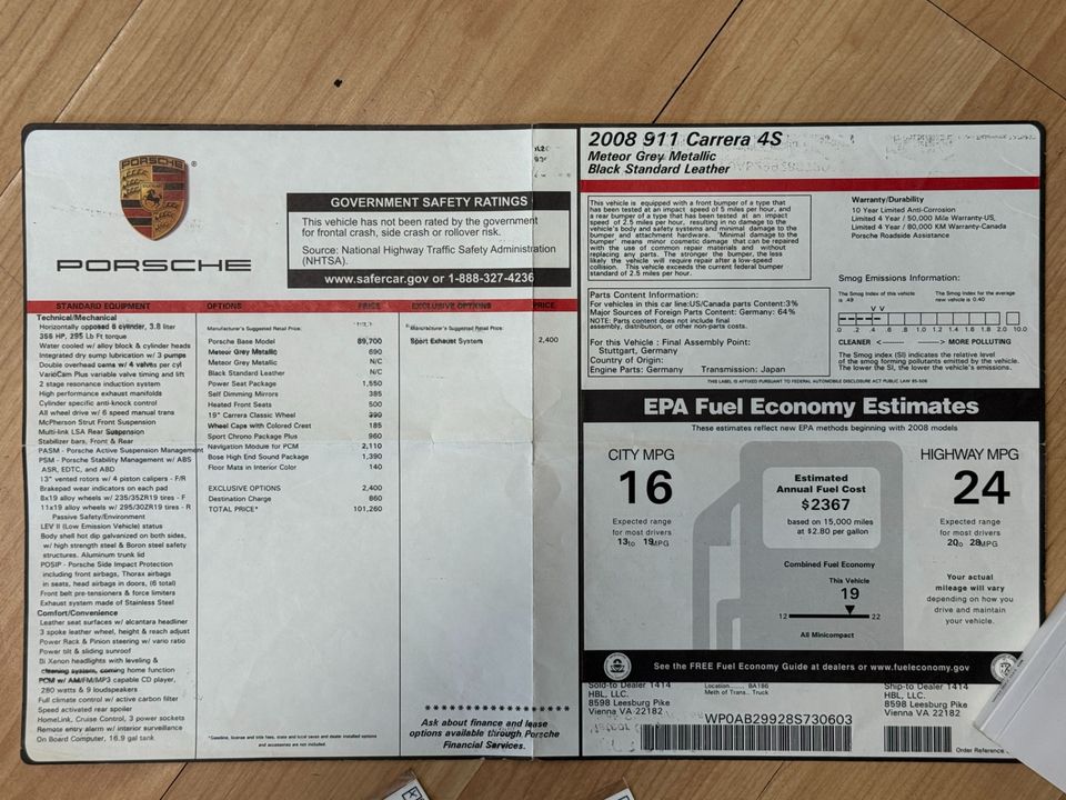 2008 Porsche 911 Carrera 4S