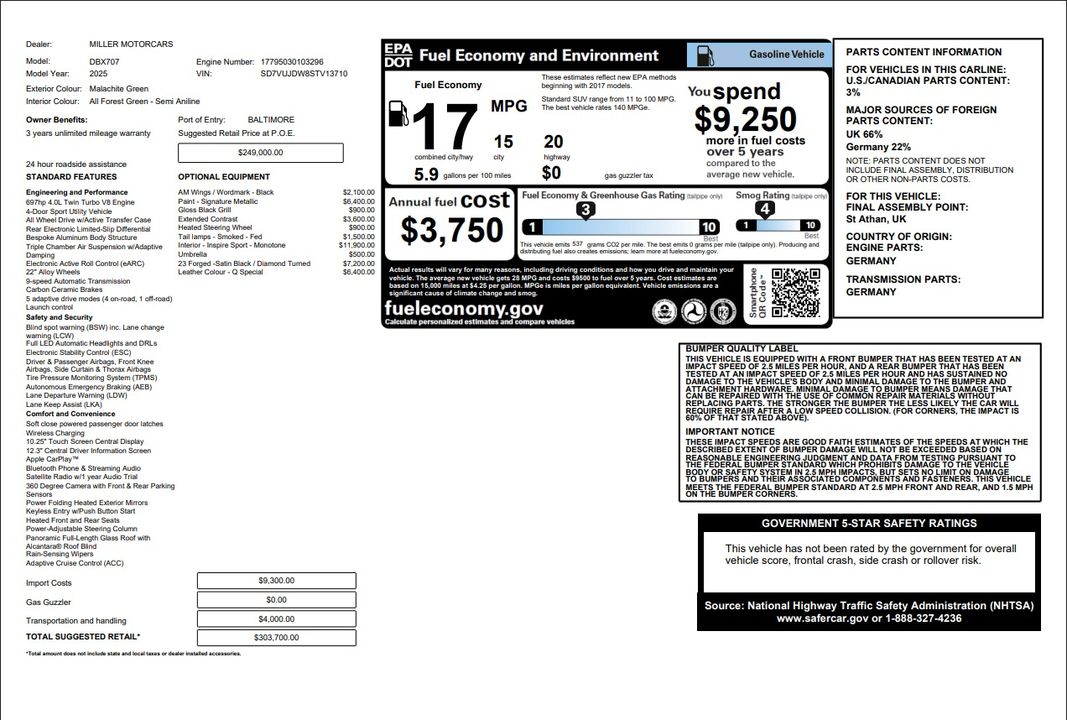 2025 Aston Martin DBX