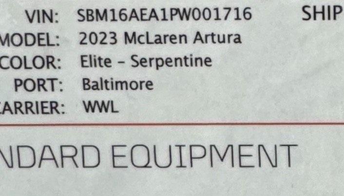 2023 McLaren Artura