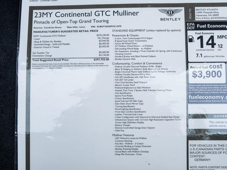 2023 Bentley Continental